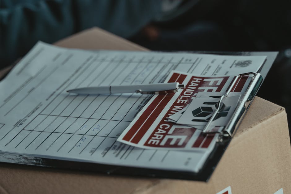 Inside a property during a home relocation, a packed cardboard box labeled 'BOOKS' is placed on a wooden floor. Nearby, a white packaged scanner or printer with the word 'KITCHEN' printed on its cover